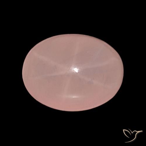 40.20ct Natural Medium Pink Star Rose Quartz, Oval, Translucent