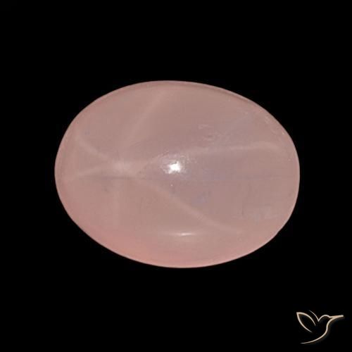 40.20 ct Pink Star Rose Quartz Stone, Natural Star Rose Quartz in Oval Cabochon Shape for Sale
