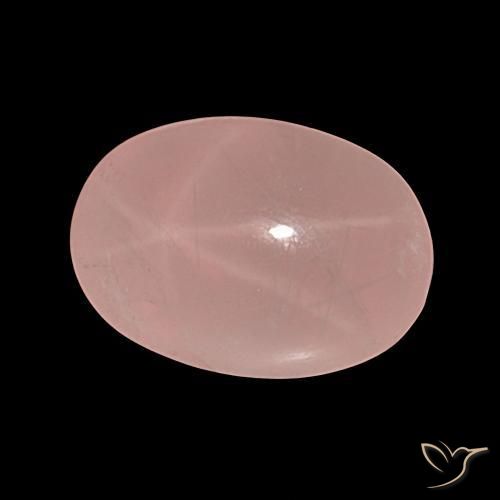 38.81 ct Pink Star Rose Quartz Stone, Natural Star Rose Quartz in Oval Cabochon Shape for Sale