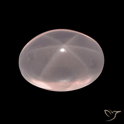 40.32ct Natural Light Pink Star Rose Quartz, Oval, Translucent