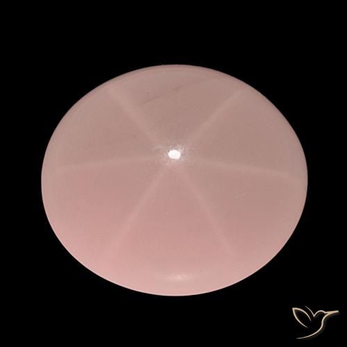129.84ct Natural Blush Pink Star Rose Quartz, Oval, Translucent