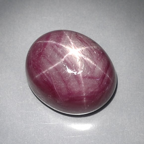 28.59 ct Red Star Ruby Gemstone, Star Ruby Gem in Oval Cabochon Shape for Sale.