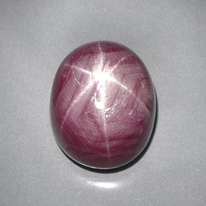 28.59 ct Red Star Ruby Stone, Natural Star Ruby in Oval Cabochon Shape for Sale