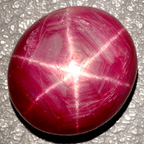 27.00 ct Red Star Ruby Stone, Natural Star Ruby in Oval Cabochon Shape for Sale