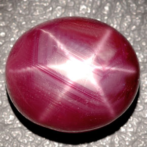 24.37 ct Red Star Ruby Gemstone, Star Ruby Gem in Oval Cabochon Shape for Sale.