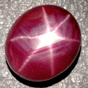 24.37 ct Red Star Ruby Stone, Natural Star Ruby in Oval Cabochon Shape for Sale