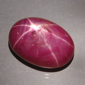 27.63 ct Red Star Ruby Gemstone, Star Ruby Gem in Oval Cabochon Shape for Sale.
