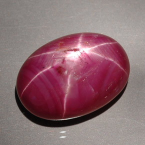 27.63 ct Red Star Ruby Stone, Natural Star Ruby in Oval Cabochon Shape for Sale