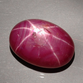 Star Ruby Gemstone in 20 x 15 mm (calibrated) Size for Sale, Star Ruby Stone in Purplish Red Color