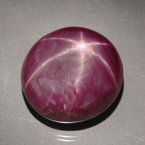 34.16 ct Red Star Ruby Stone, Natural Star Ruby in Oval Cabochon Shape for Sale