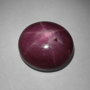 32.36 ct Red Star Ruby Gemstone, Star Ruby Gem in Oval Cabochon Shape for Sale.