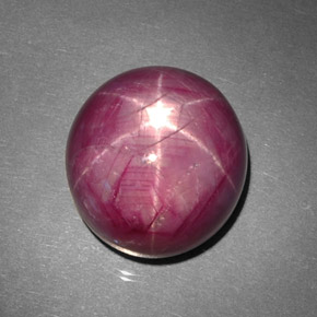 43.70 ct Red Star Ruby Gemstone, Star Ruby Gem in Oval Cabochon Shape for Sale.