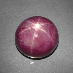 Star Ruby Gemstone in 18.1 x 17.1 mm Size for Sale, Star Ruby Stone in Purplish Red Color