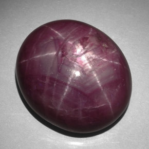 45.34 ct Red Star Ruby Stone, Natural Star Ruby in Oval Cabochon Shape for Sale