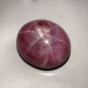 27.30 ct Red Star Ruby Gemstone, Star Ruby Gem in Oval Cabochon Shape for Sale.