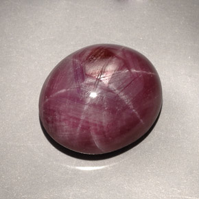 27.30 ct Red Star Ruby Stone, Natural Star Ruby in Oval Cabochon Shape for Sale