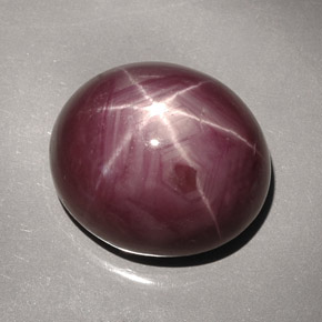 42.66 ct Red Star Ruby Gemstone, Star Ruby Gem in Oval Cabochon Shape for Sale.