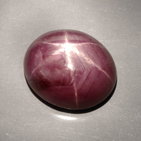 33.66 ct Red Star Ruby Stone, Natural Star Ruby in Oval Cabochon Shape for Sale
