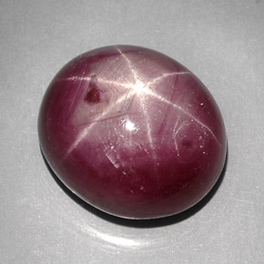 37.86 ct Red Star Ruby Gemstone, Star Ruby Gem in Oval Cabochon Shape for Sale.