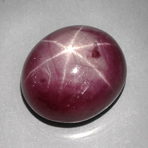 37.86 ct Red Star Ruby Stone, Natural Star Ruby in Oval Cabochon Shape for Sale