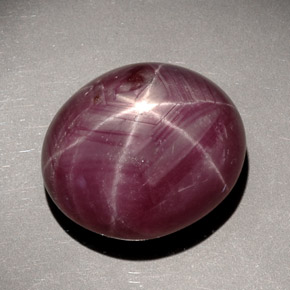 28.16 ct Red Star Ruby Gemstone, Star Ruby Gem in Oval Cabochon Shape for Sale.