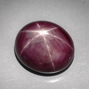 30.60 ct Red Star Ruby Gemstone, Star Ruby Gem in Oval Cabochon Shape for Sale.