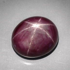 30.60 ct Red Star Ruby Stone, Natural Star Ruby in Oval Cabochon Shape for Sale
