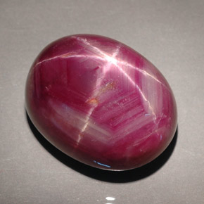 57.98 ct Red Star Ruby Stone, Natural Star Ruby in Oval Cabochon Shape for Sale