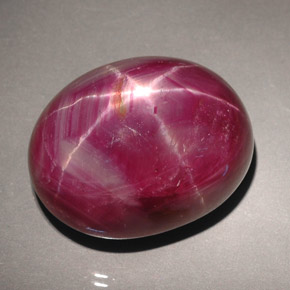 Star Ruby Gemstone in 21.8 x 16.9 mm Size for Sale, Star Ruby Stone in Purplish Red Color