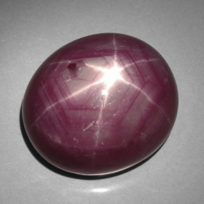 50.61 ct Red Star Ruby Stone, Natural Star Ruby in Oval Cabochon Shape for Sale