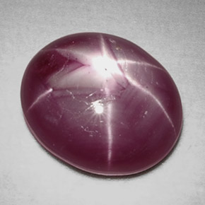 6.68 ct Red Star Ruby Gemstone, Star Ruby Gem in Oval Cabochon Shape for Sale.