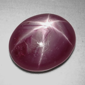 6.68 ct Red Star Ruby Stone, Natural Star Ruby in Oval Cabochon Shape for Sale