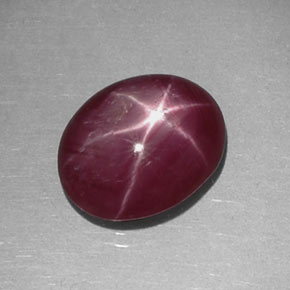 4.24 ct Red Star Ruby Gemstone, Star Ruby Gem in Oval Cabochon Shape for Sale.