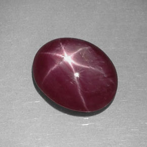 4.24 ct Red Star Ruby Stone, Natural Star Ruby in Oval Cabochon Shape for Sale