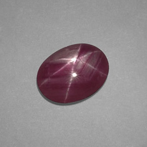 1.50 ct Red Star Ruby Gemstone, Star Ruby Gem in Oval Cabochon Shape for Sale.
