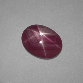 1.50 ct Red Star Ruby Stone, Natural Star Ruby in Oval Cabochon Shape for Sale