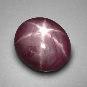 3.96 ct Red Star Ruby Stone, Natural Star Ruby in Oval Cabochon Shape for Sale