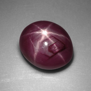 3.70 ct Red Star Ruby Gemstone, Star Ruby Gem in Oval Cabochon Shape for Sale.