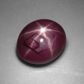 3.70 ct Red Star Ruby Stone, Natural Star Ruby in Oval Cabochon Shape for Sale