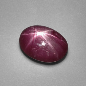 1.23 ct Red Star Ruby Gemstone, Star Ruby Gem in Oval Cabochon Shape for Sale.