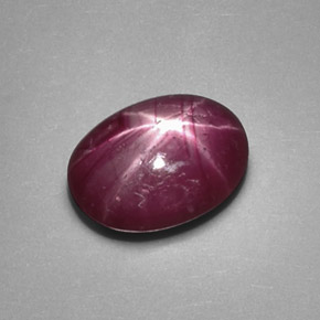 1.23 ct Red Star Ruby Stone, Natural Star Ruby in Oval Cabochon Shape for Sale