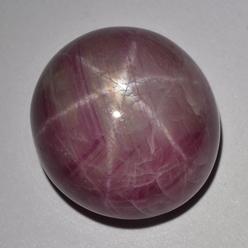 33,48 ct ovaler Sternrubin aus Madagaskar, Größe: 17,8 x 17mm, Reinheit: Opaque, Garantiert echter Edelstein, 1 Stück Sternrubin in Lila Farbe, Mohs-Härte von 9 Geeignet für den täglichen Gebrauch im Schmuck, Photo A