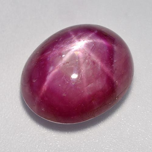 Medium-Dark Purple Звездчатый Рубин Камень - 14.4ct Овал Кабошон (ID: 520807)