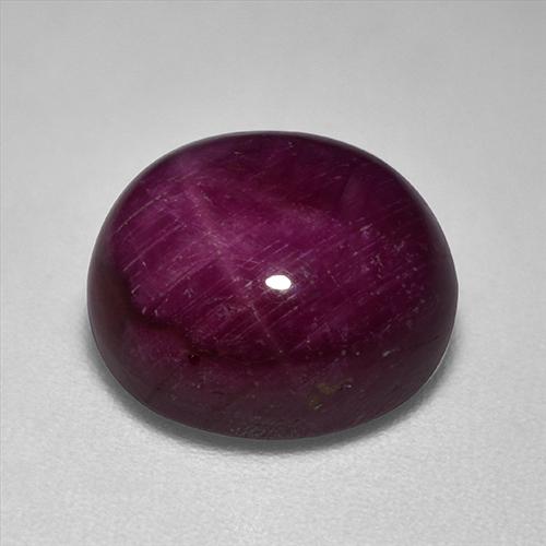 Star Ruby Gemstone in 11.4 x 10.5 mm Size for Sale, Star Ruby Stone in Deep Red Color