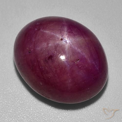 24.47 ct Oval Star Ruby, 17.2 x 14.3 mm From Madagascar, Photo A