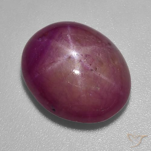 12.28 ct Purple Star Ruby Stone, Natural Star Ruby in Oval Cabochon Shape for Sale