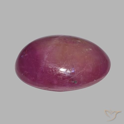 Star Ruby Gemstone in 15.3 x 12.6 mm Size for Sale, Star Ruby Stone in Medium Purple Color