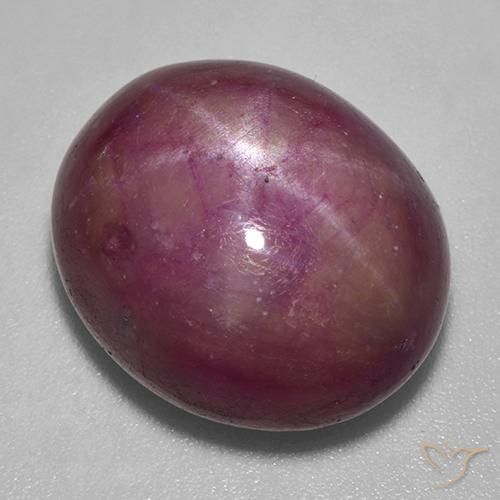 25.63 ct Oval Star Ruby, 17.6 x 15 mm From Madagascar, Photo A