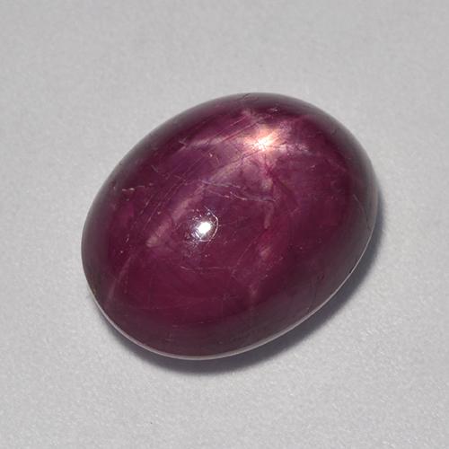 Raspberry Red Star Ruby Gem - 8.1ct Oval Cabochon (ID: 521339)