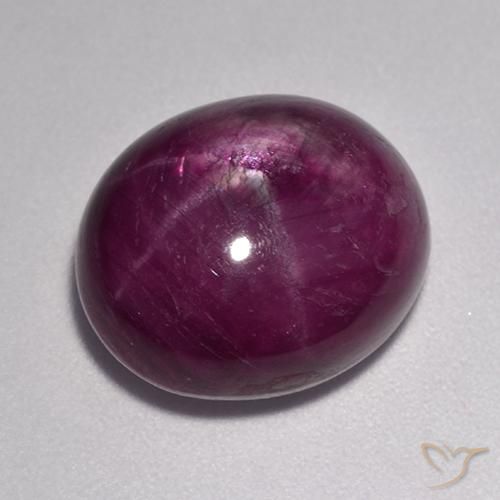 11.57 ct Oval Star Ruby, 13.6 x 11.5 mm From Madagascar, Photo A